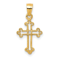 10k Small CZ Cross Pendant-10C1134