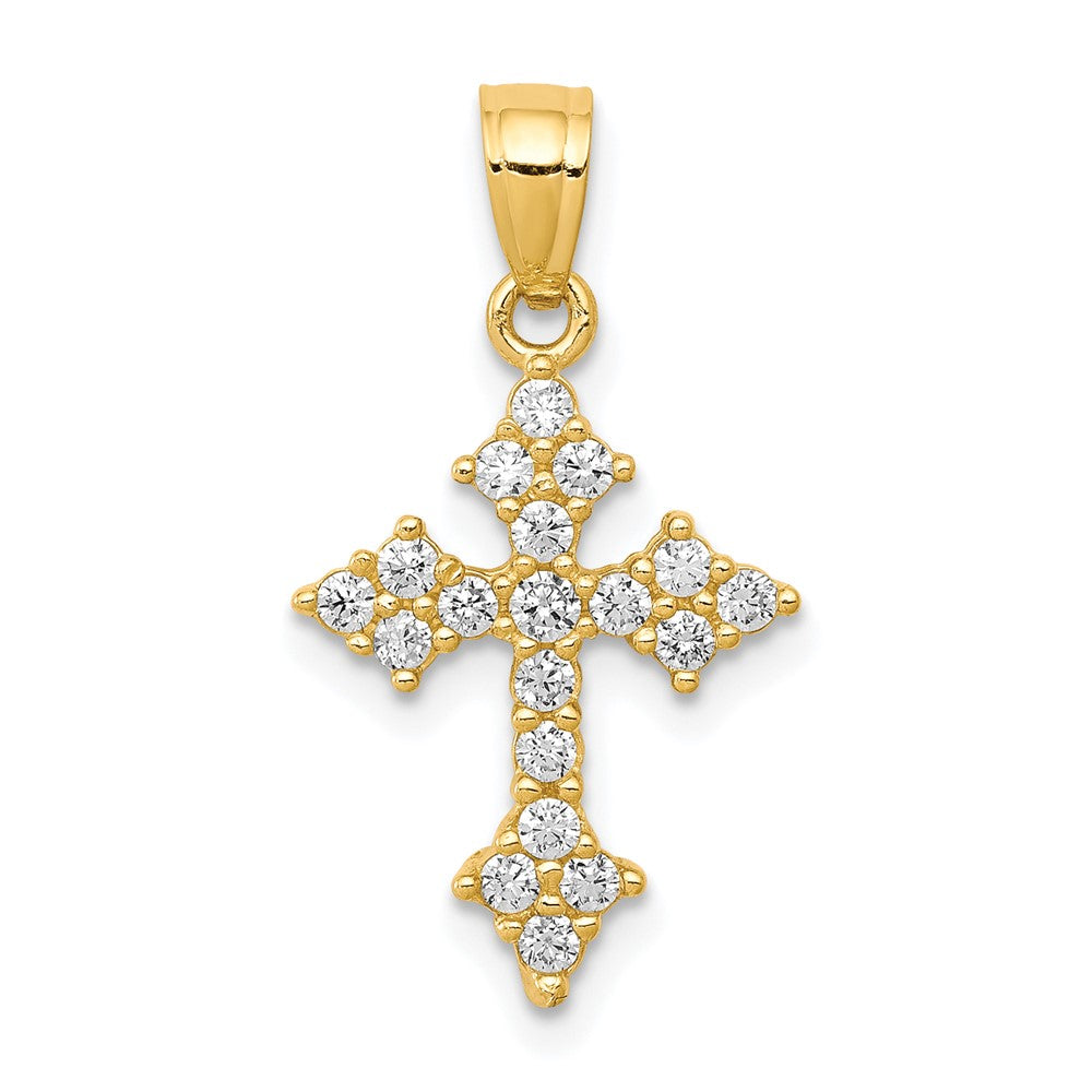 10k CZ Passion Cross Pendant-10C1136