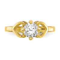 10k CZ Polished Baby Ring-10C1144