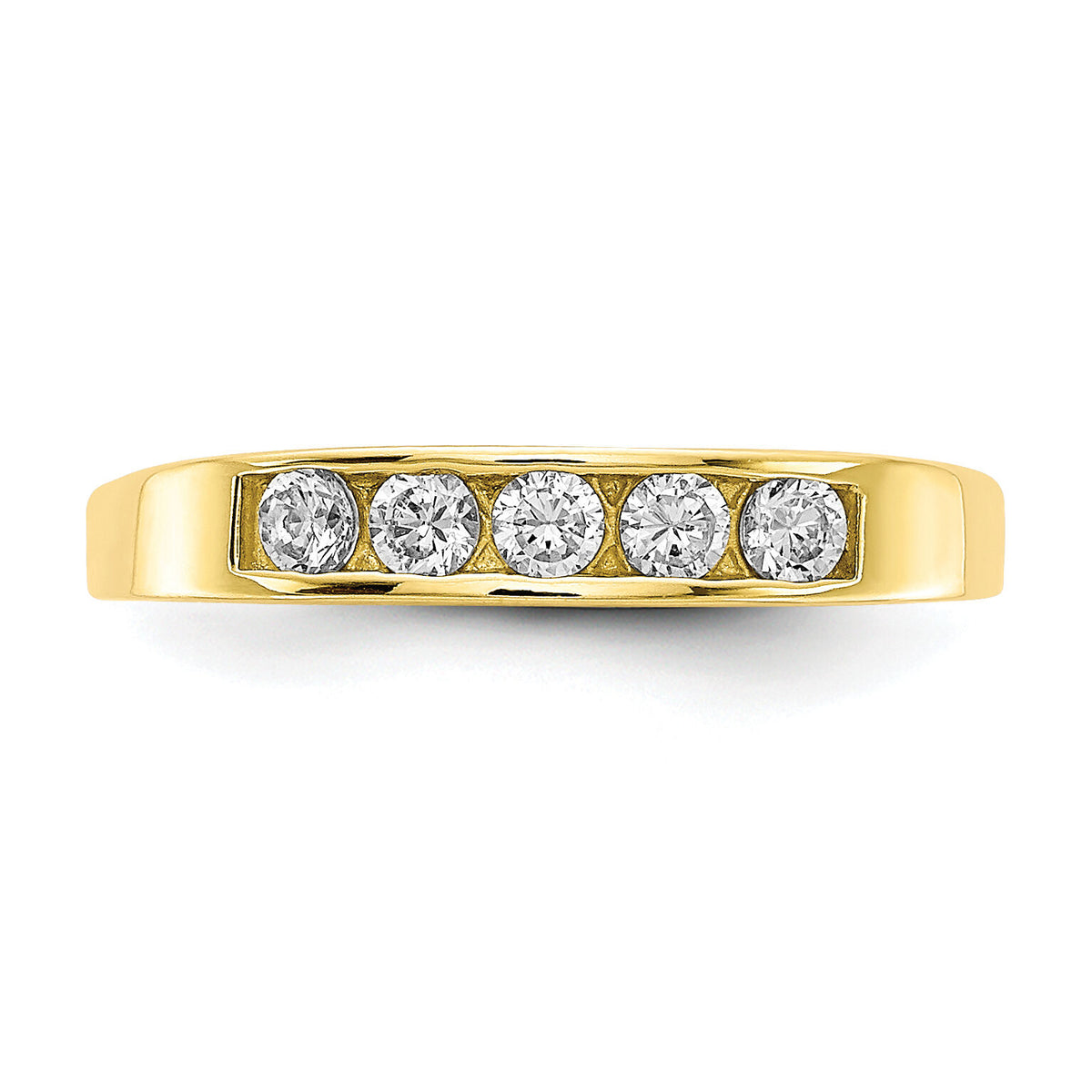 10k CZ Polished Child's Ring-10C1146
