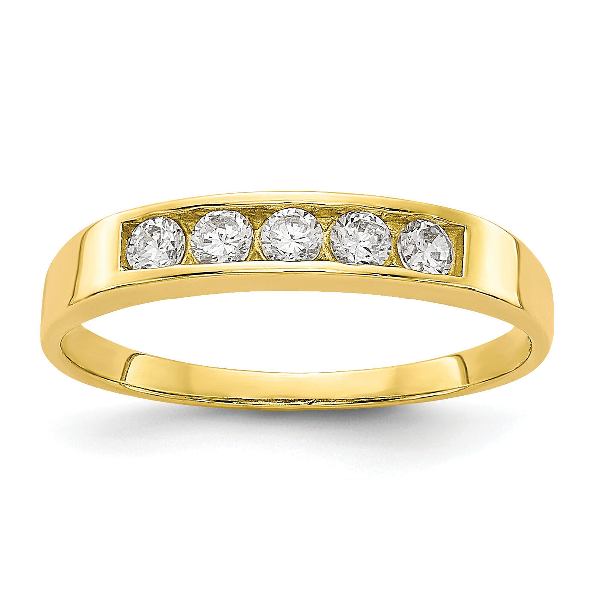 10k CZ Polished Child's Ring-10C1146