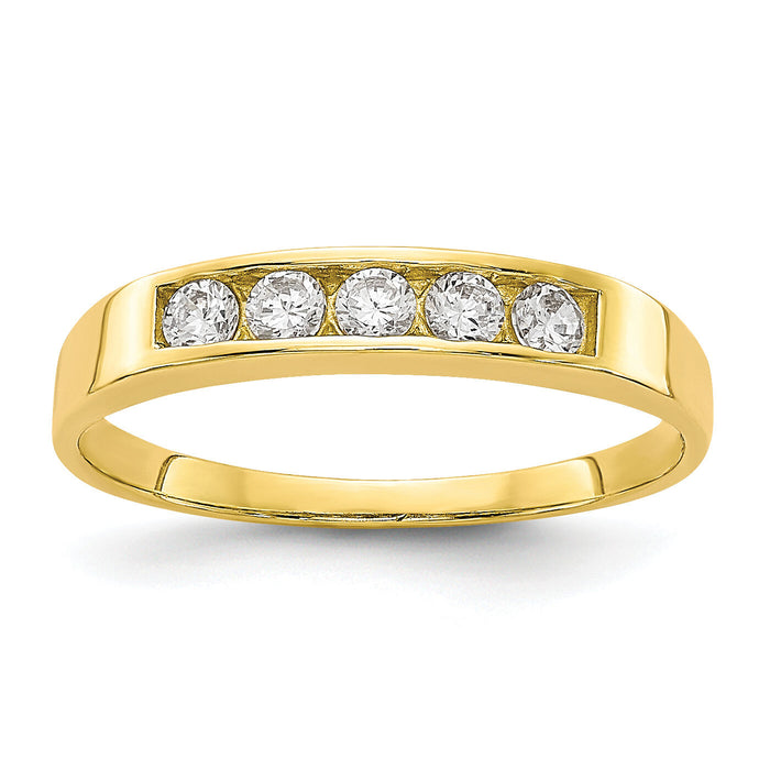 10k CZ Polished Child's Ring-10C1146