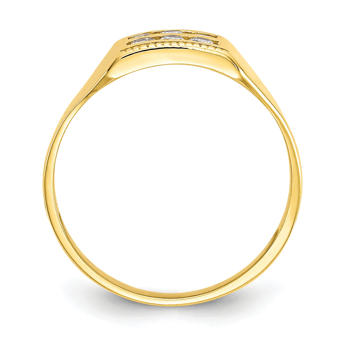 10k CZ Polished Child's Ring-10C1147