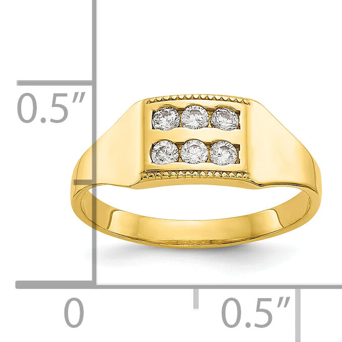 10k CZ Polished Child's Ring-10C1147