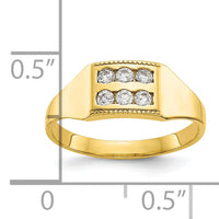 10k CZ Polished Child's Ring-10C1147