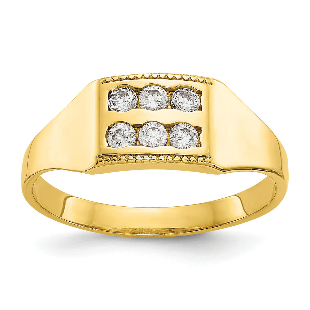 10k CZ Polished Child's Ring-10C1147