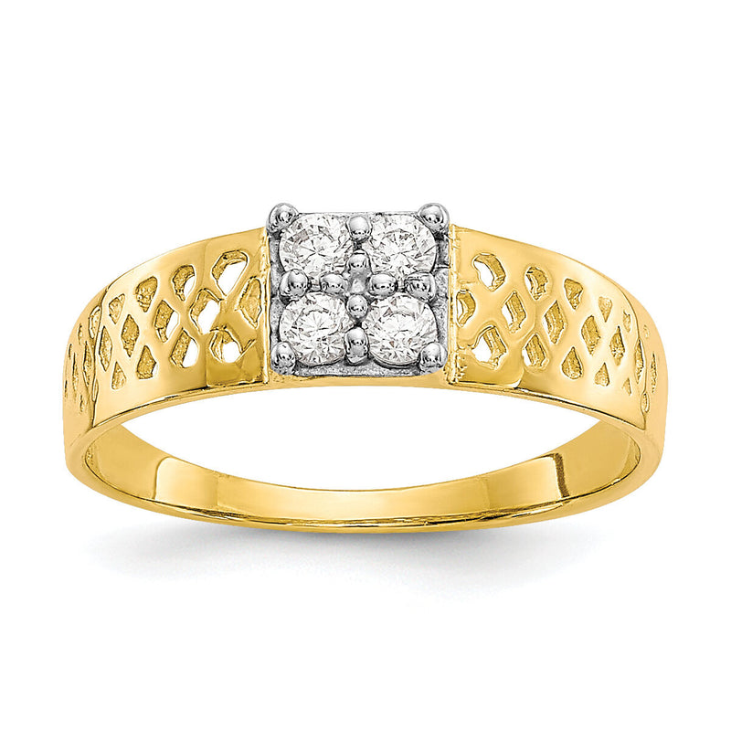10k CZ Baby Ring-10C1148
