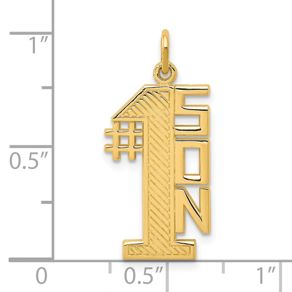 10K Lined Design #1 SON Charm-10C116