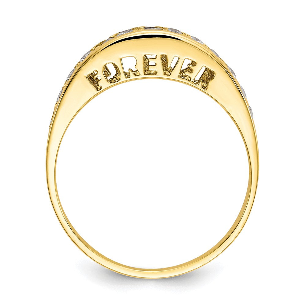 10k I LOVE YOU FOREVER  CZ Ring-10C1168