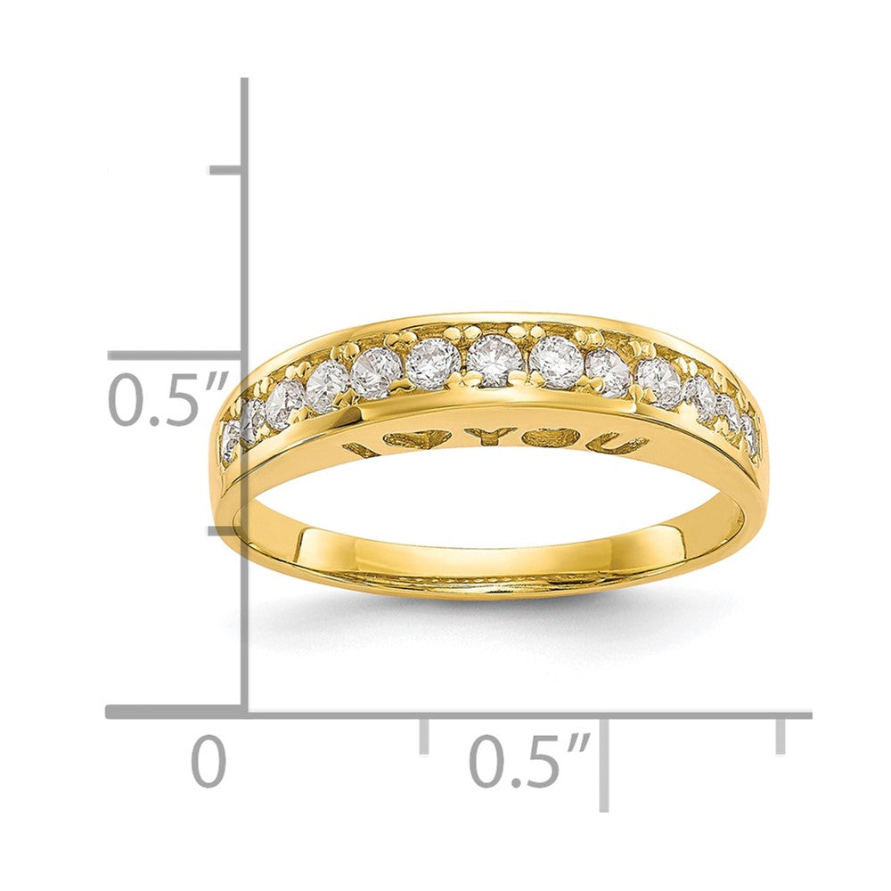 10k I LOVE YOU FOREVER  CZ Ring-10C1168