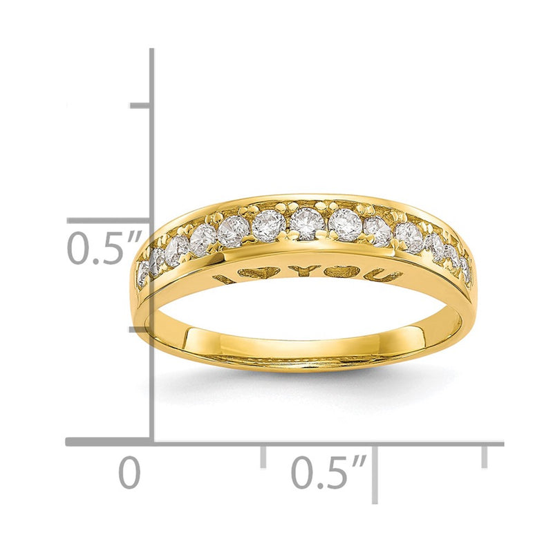 10k I LOVE YOU FOREVER  CZ Ring-10C1168