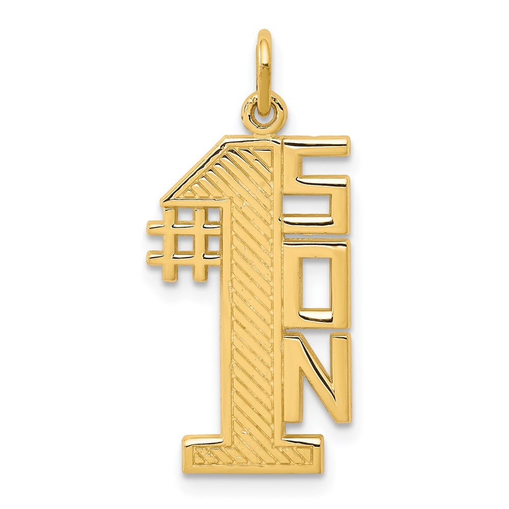 10K Lined Design #1 SON Charm-10C116