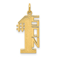 10K Lined Design #1 SON Charm-10C116