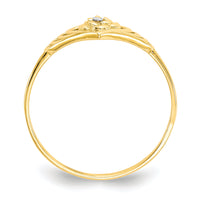 10k CZ Heart Ring-10C1181
