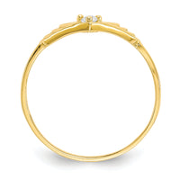10k CZ Heart Ring-10C1188