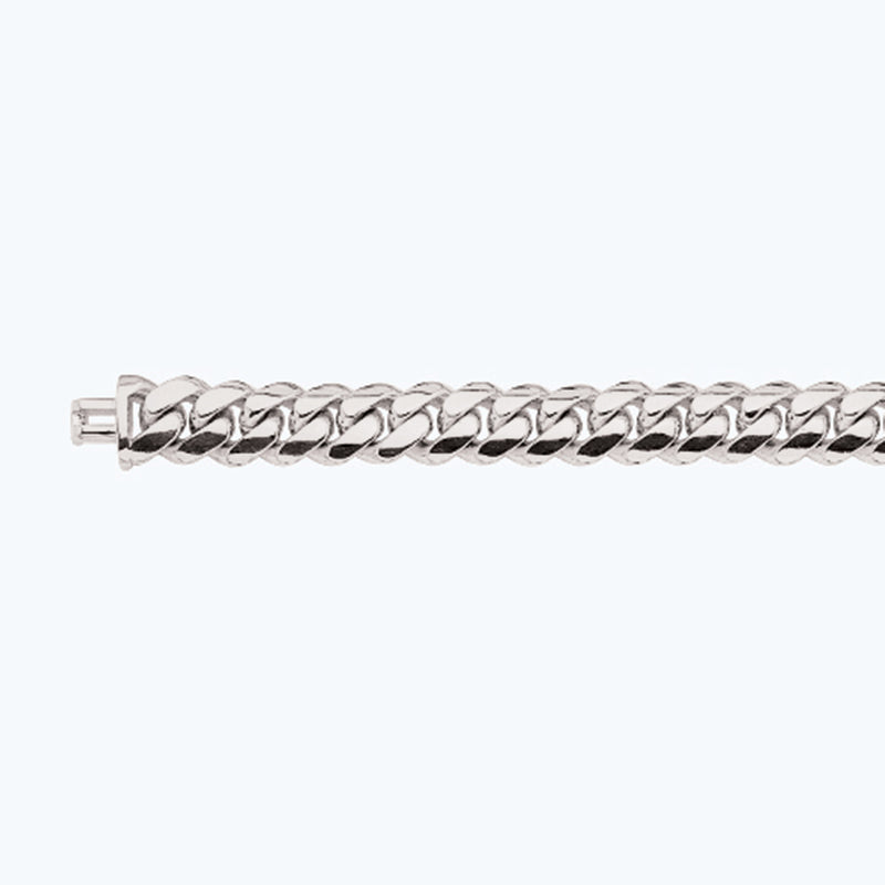 10K 13MM WHITE GOLD SOLID MIAMI CUBAN 28" CHAIN NECKLACE (AVAILABLE IN LENGTHS 7" - 30")