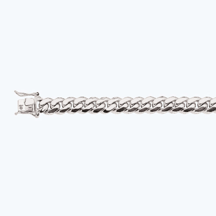 10K 11MM WHITE GOLD SOLID MIAMI CUBAN 26" CHAIN NECKLACE (AVAILABLE IN LENGTHS 7" - 30")