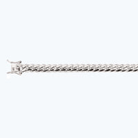 14K 8MM WHITE GOLD SOLID MIAMI CUBAN 18" CHAIN NECKLACE (AVAILABLE IN LENGTHS 7" - 30")