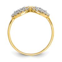 10k Double Heart CZ Ring-10C1194