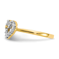 10k Double Heart CZ Ring-10C1194