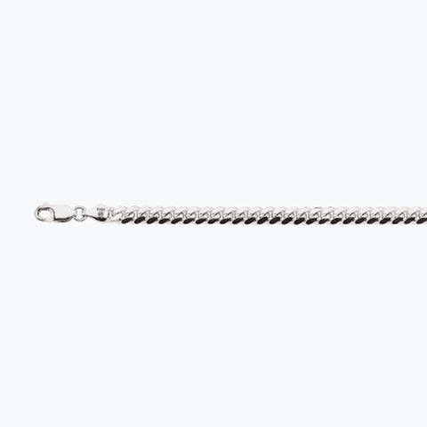 14KT WHITE GOLD SOLID MIAMI CUBAN BRACELET