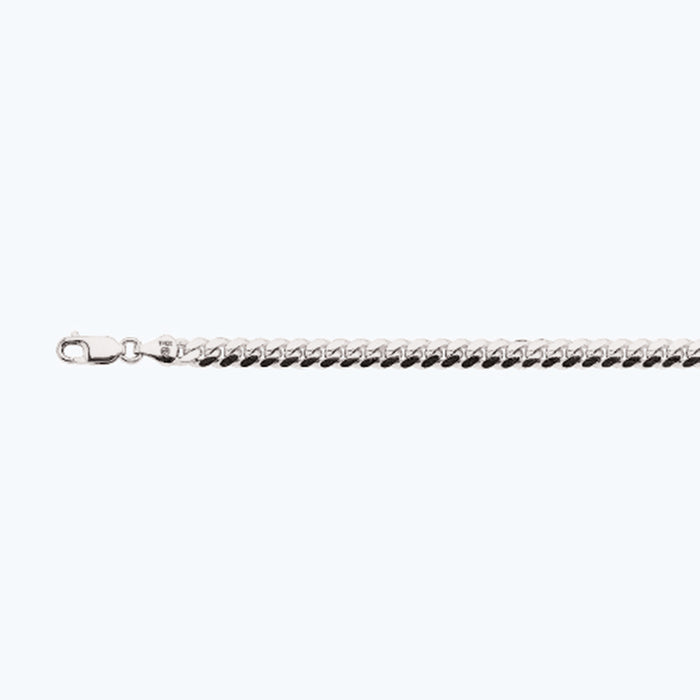 10K 6MM WHITE GOLD SOLID MIAMI CUBAN 7.5" CHAIN BRACELET (AVAILABLE IN LENGTHS 7" - 30")