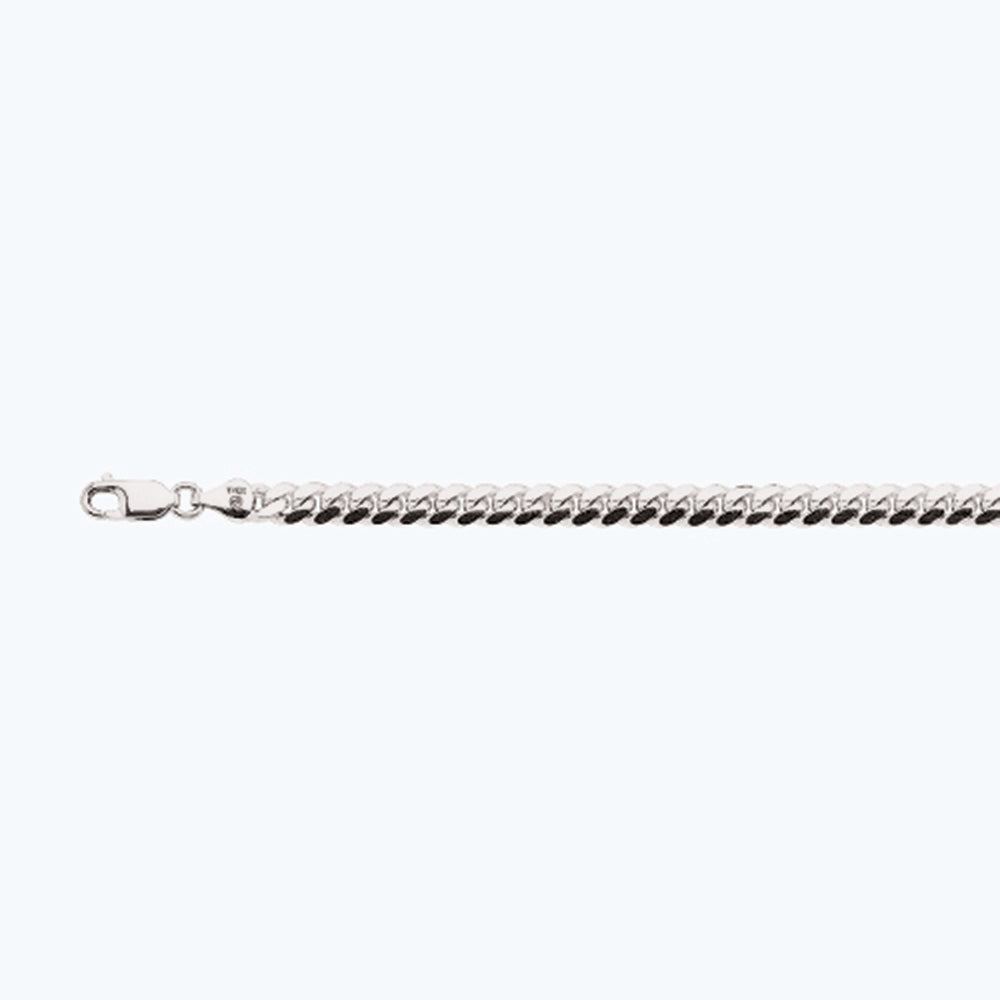 10K 6MM WHITE GOLD SOLID MIAMI CUBAN 18" CHAIN NECKLACE (AVAILABLE IN LENGTHS 7" - 30")