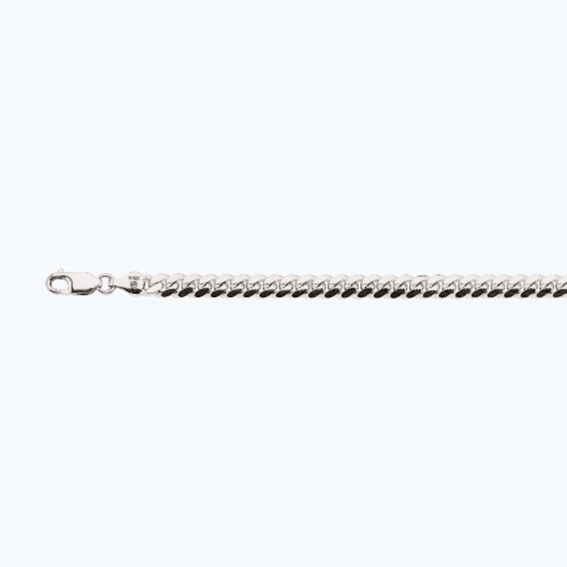 10K 6MM WHITE GOLD SOLID MIAMI CUBAN 18" CHAIN NECKLACE (AVAILABLE IN LENGTHS 7" - 30")