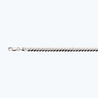14K 6MM WHITE GOLD SOLID MIAMI CUBAN 30" CHAIN NECKLACE (AVAILABLE IN LENGTHS 7" - 30")