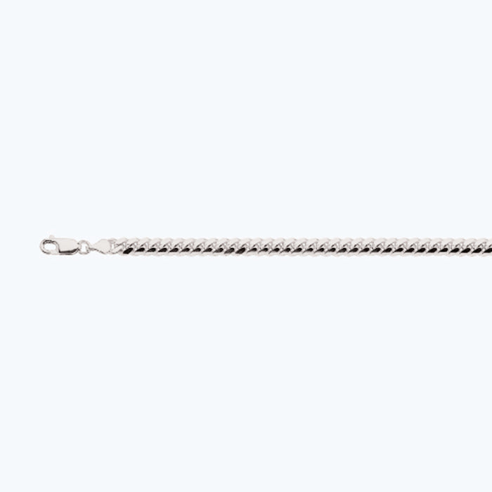 10K 5MM WHITE GOLD SOLID MIAMI CUBAN 16" CHAIN NECKLACE (AVAILABLE IN LENGTHS 7" - 30")