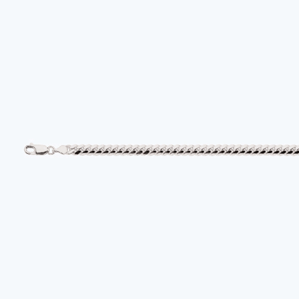 10K 5MM WHITE GOLD SOLID MIAMI CUBAN 22" CHAIN NECKLACE (AVAILABLE IN LENGTHS 7" - 30")