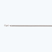 10K 4MM WHITE GOLD SOLID MIAMI CUBAN 26" CHAIN NECKLACE (AVAILABLE IN LENGTHS 7" - 30")