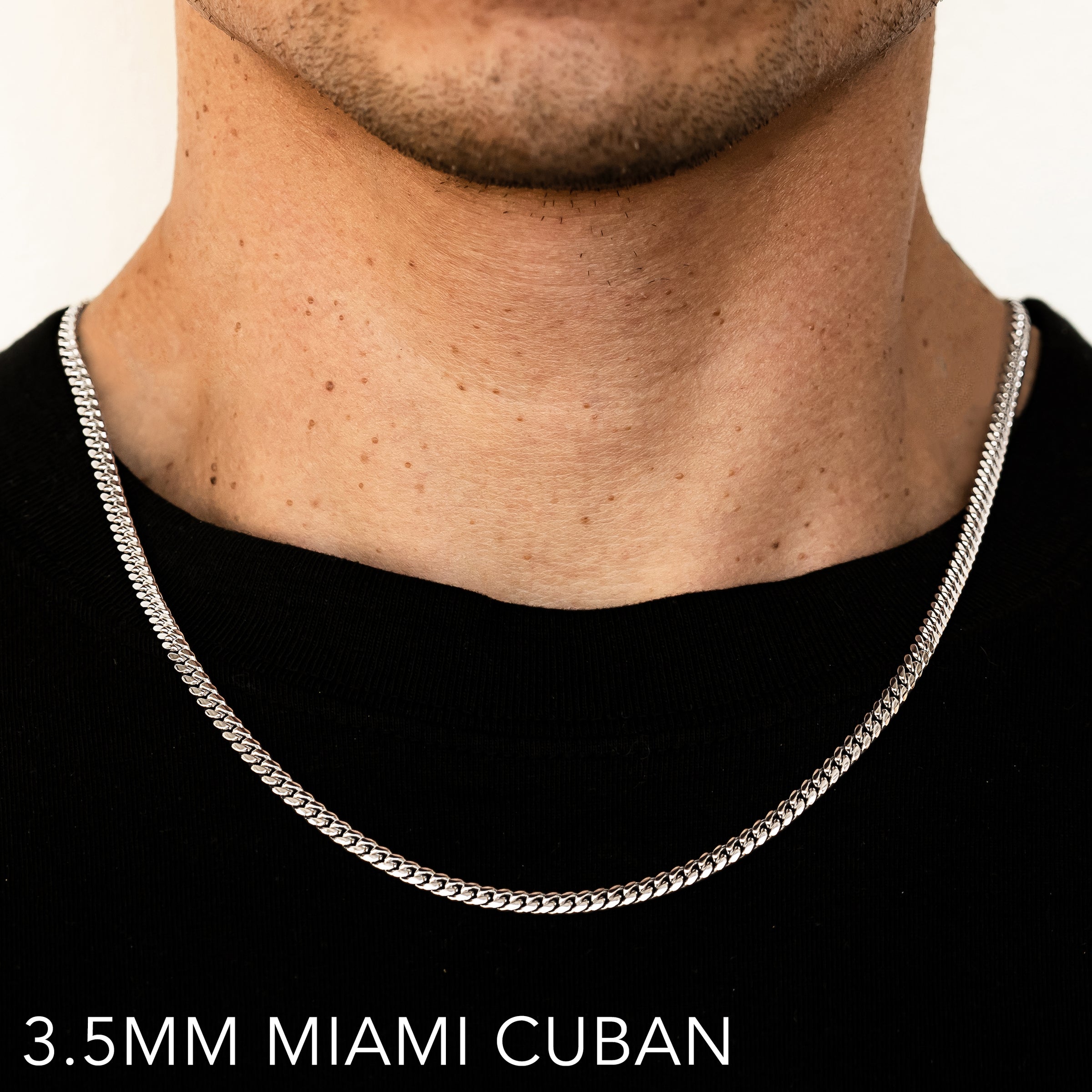 14K WHITE GOLD SOLID MIAMI CUBAN 24