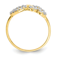 10k Double Heart CZ Ring-10C1210