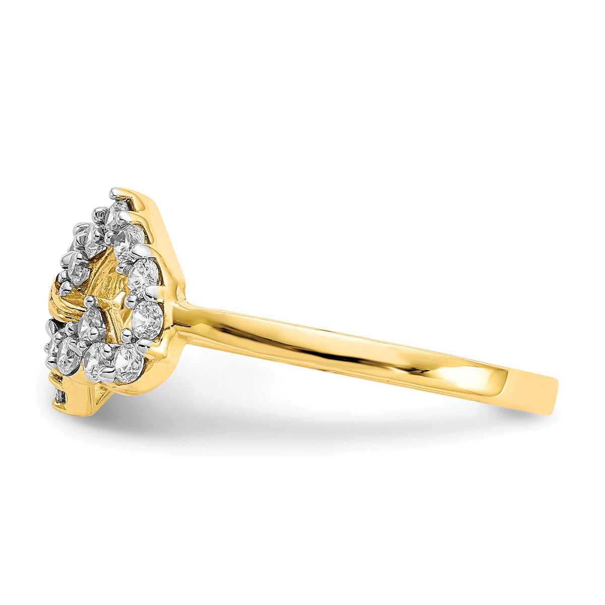 10k Double Heart CZ Ring-10C1210