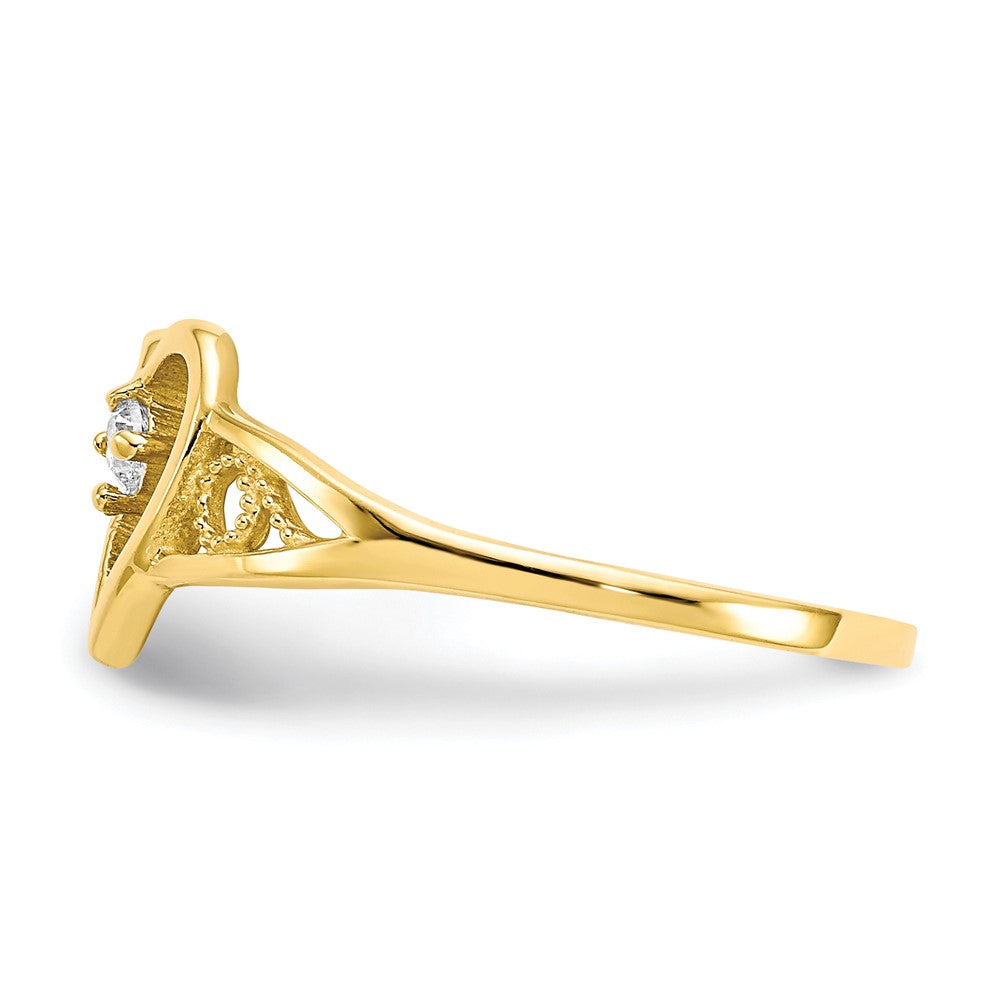 10k Heart CZ Ring-10C1213