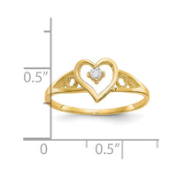 10k Heart CZ Ring-10C1213