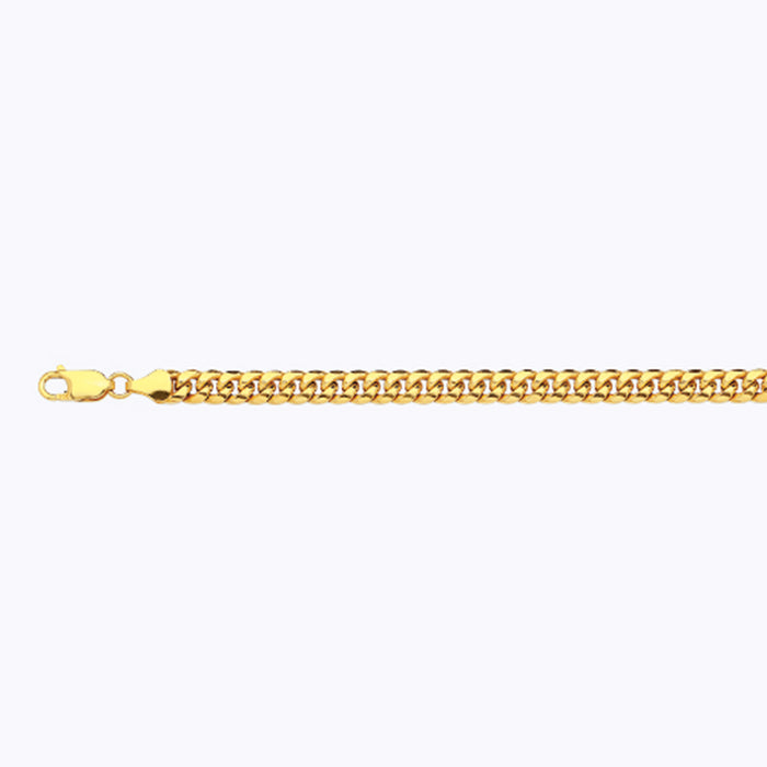 14K 6MM YELLOW GOLD HOLLOW MIAMI CUBAN 16" CHAIN NECKLACE (AVAILABLE IN LENGTHS 7" - 30")