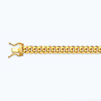 14K 5.5MM YELLOW GOLD HOLLOW MIAMI CUBAN 18" CHAIN NECKLACE (AVAILABLE IN LENGTHS 7" - 30")