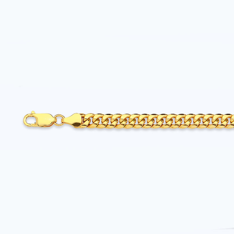 10K 4.5MM YELLOW GOLD HOLLOW MIAMI CUBAN 22" CHAIN NECKLACE (AVAILABLE IN LENGTHS 7" - 30")