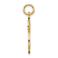10k Solid Polished Dollar Sign Charm-10C124