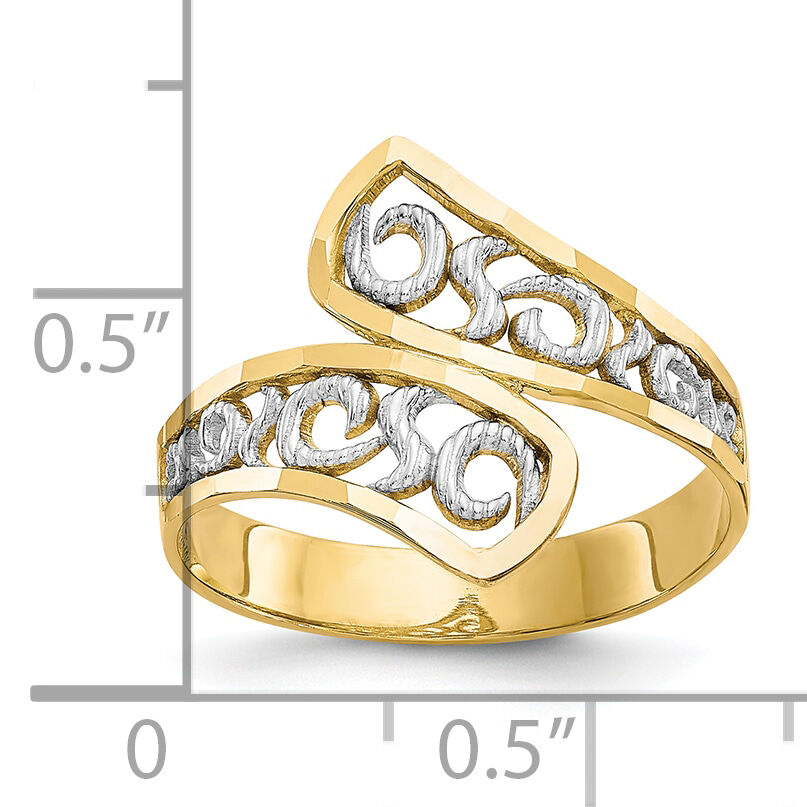 10k & Rhodium Filigree Ring-10C1262