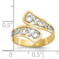 10k & Rhodium Filigree Ring-10C1262