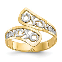 10k & Rhodium Filigree Ring-10C1262