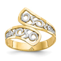 10k & Rhodium Filigree Ring-10C1262