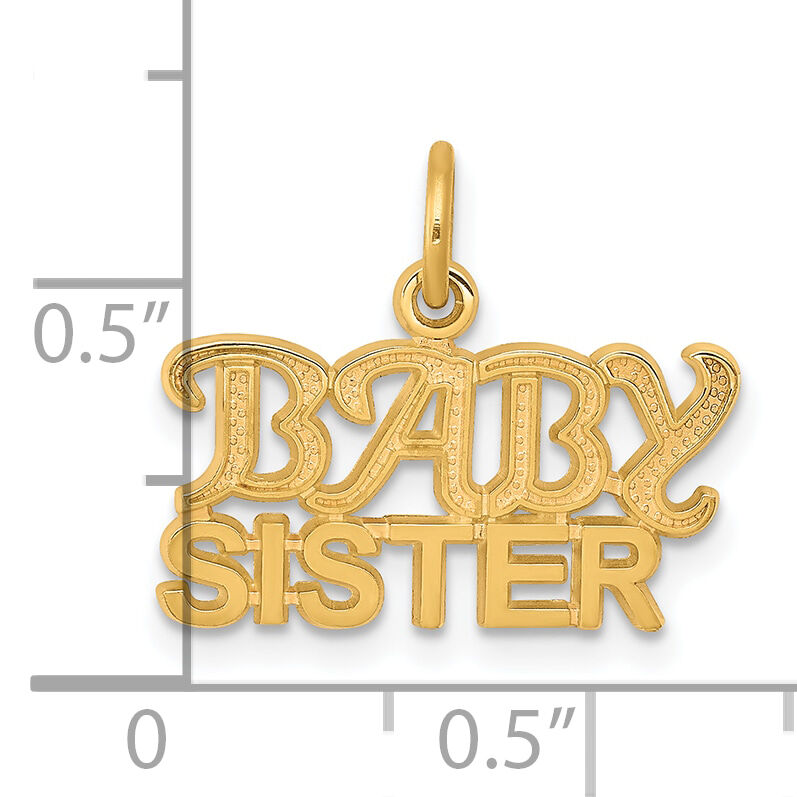 10K BABY SISTER Charm-10C128