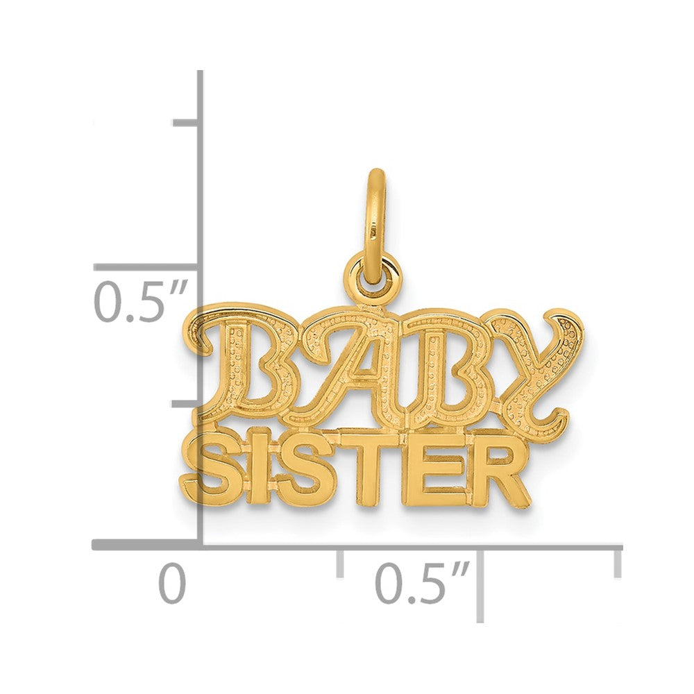 10K BABY SISTER Charm-10C128