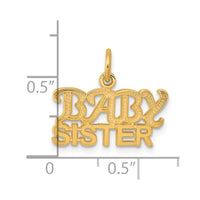10K BABY SISTER Charm-10C128