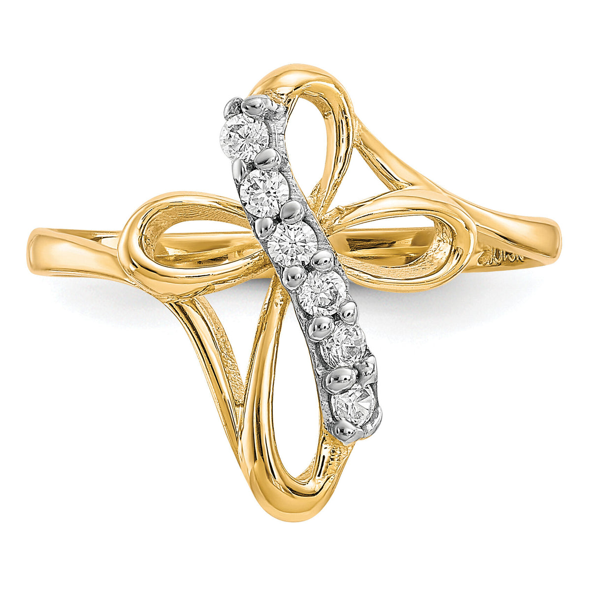 10k CZ Cross Ring-10C1282