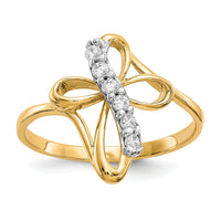 10k CZ Cross Ring-10C1282